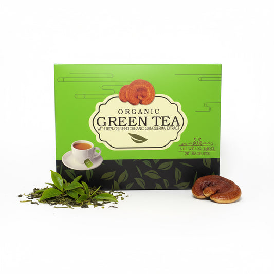 Organic Green Tea & Red Reishi Mushroom
