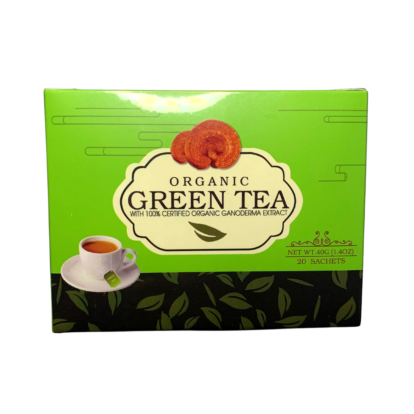 Organic Green Tea & Red Reishi Mushroom